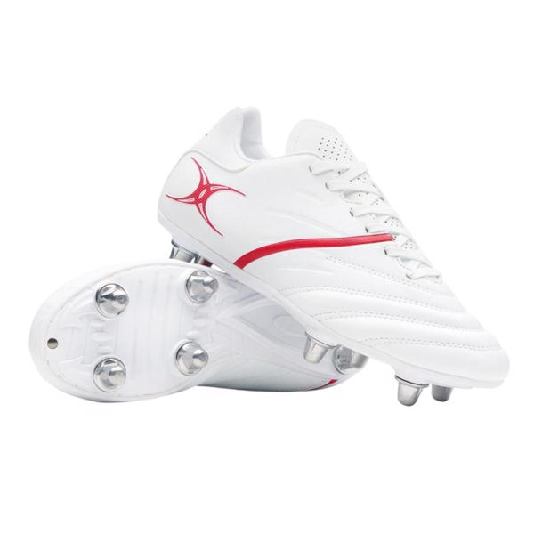 Gilbert SIDESTEP X20 Rugby Boots WHITE/R 