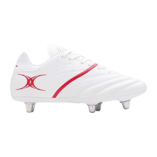 Gilbert SIDESTEP X20 Rugby Boots WHITE/R 