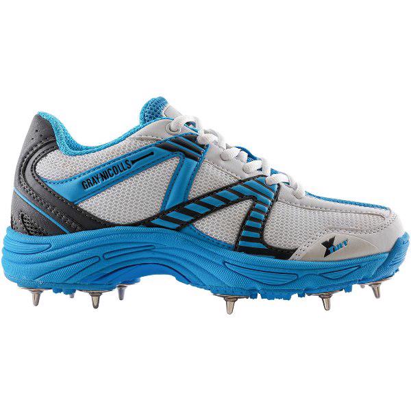 Gray Nicolls Velocity Spike BLUE Cricket Shoe JUNIOR CLEARANCE CRICKET SHOES