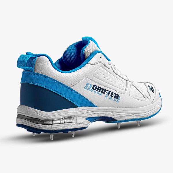 DSC Drifter Spike Cricket Shoes WHITE/BL 