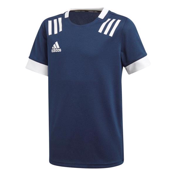 adidas 3 Stripe Rugby Jersey NAVY/WHITE JUNIOR - RUGBY CLOTHING