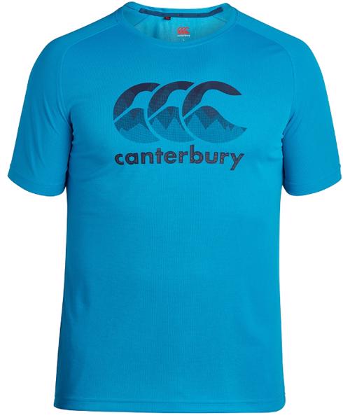 Canterbury VapoDri Large Logo Junior Short Sleeve Top Blue 