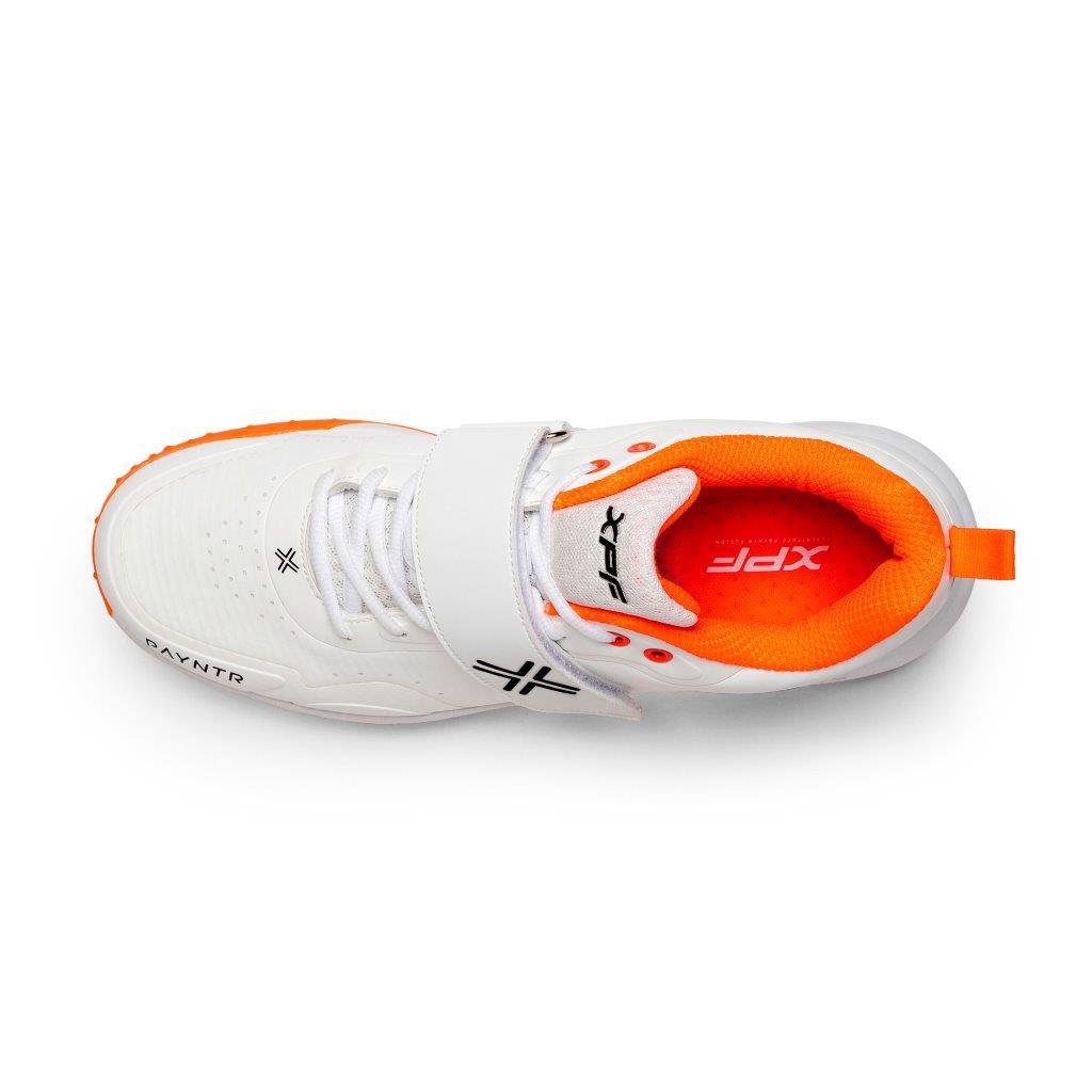 Payntr XPFP6 Cricket Bowling Boot WHITE/ORANGE CLEARANCE CRICKET SHOES