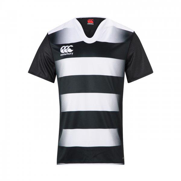 Canterbury Vapodri Challenge Hooped Rugby Jersey BLACK/WHITE, JUNIOR