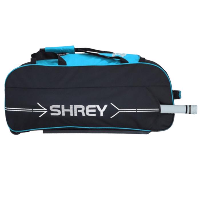 Shrey Ranger Cricket Wheelie Bag JUNIOR, BLACK/BLUE