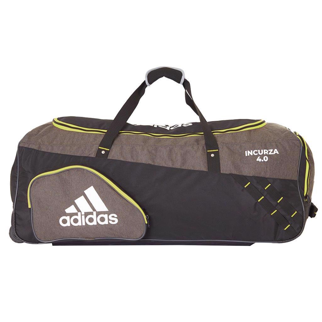 adidas INCURZA 4.0 Medium Cricket Wheelie Bag GREY/YELLOW