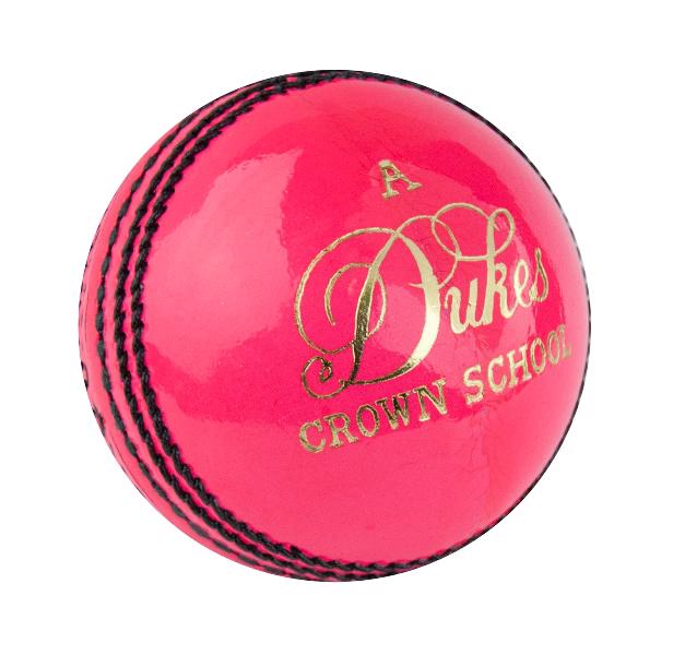 Dukes Crown School Cricket Ball JUNIOR PINK