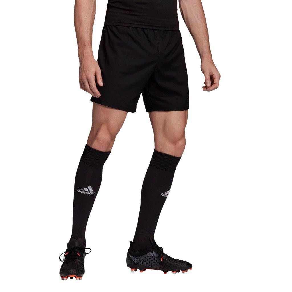adidas 3 Stripe Rugby Shorts BLACK/WHITE - RUGBY CLOTHING