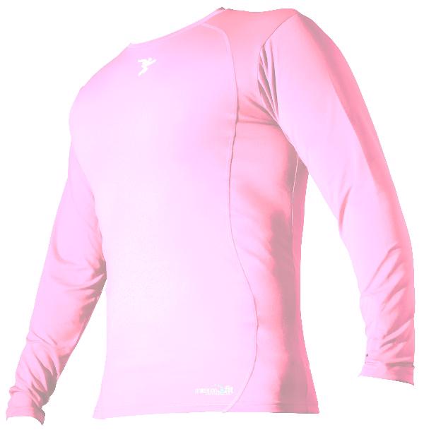 Precision Fit Crew Long Sleeve Base Layer PINK