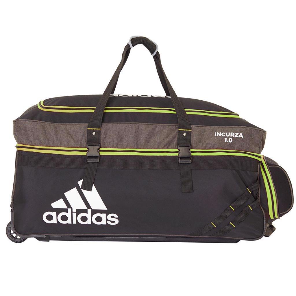 adidas INCURZA 1.0 Cricket Wheelie Bag GREY/YELLOW