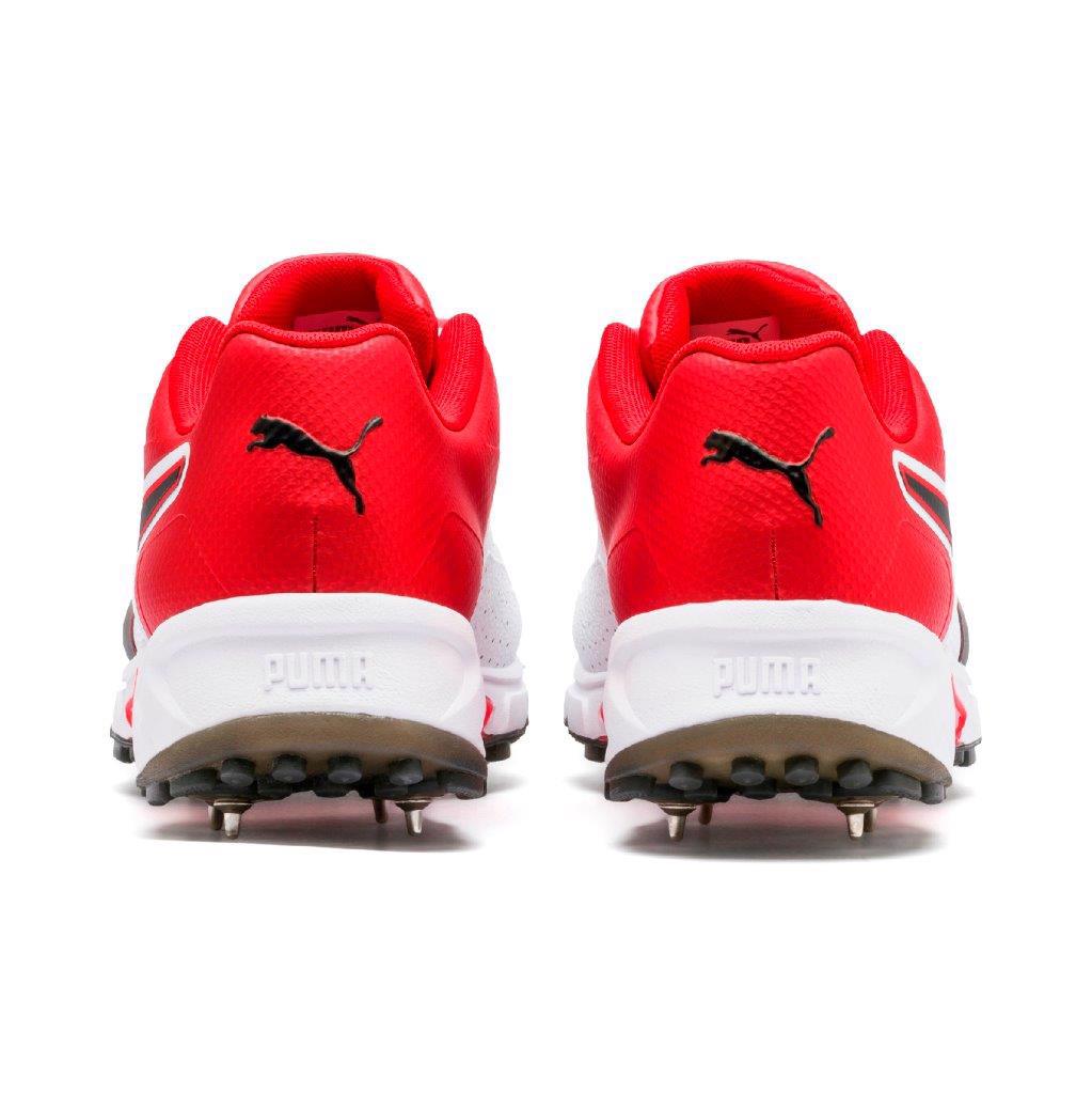 Puma Cricket 191 Spike Shoe WHITE/RED CRICKET SHOES