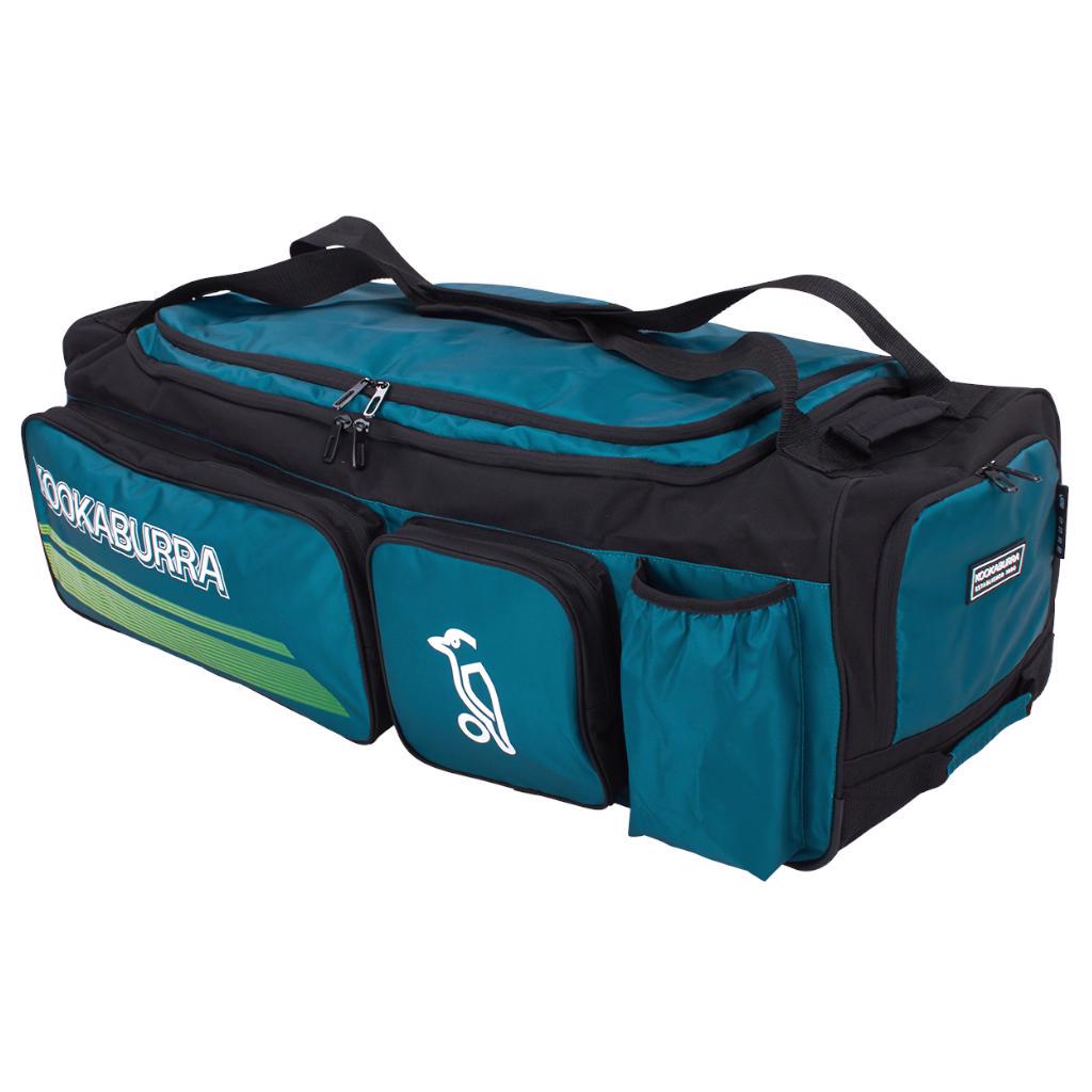 Kookaburra Pro 3500 Cricket Wheelie Bag BLACK/GREEN