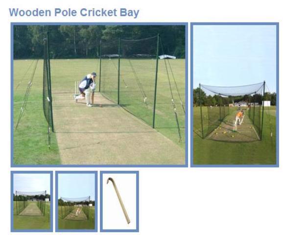 Single bay cricket net - 12yd.wing x 9ft,heavy quality netting including carriage