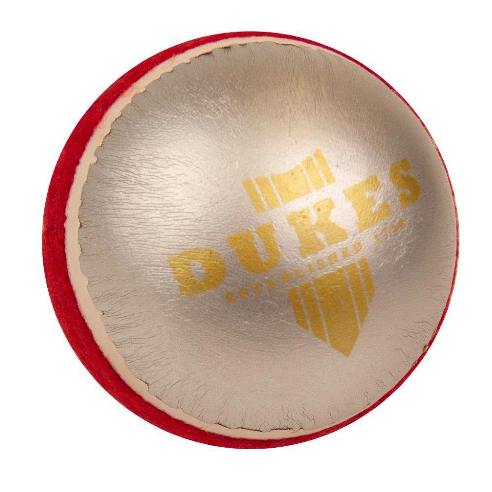 Dukes Swinger Cricket Tennis Ball RED/SILVER