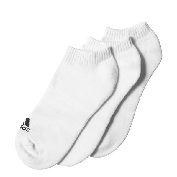 adidas 3S Trainer Socks PACK OF 3 WHITE - CRICKET CLOTHING
