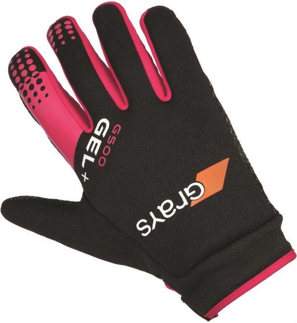 Grays G500 GEL Hockey Gloves, BLACK/PINK