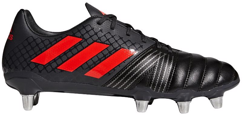 black and red rugby boots