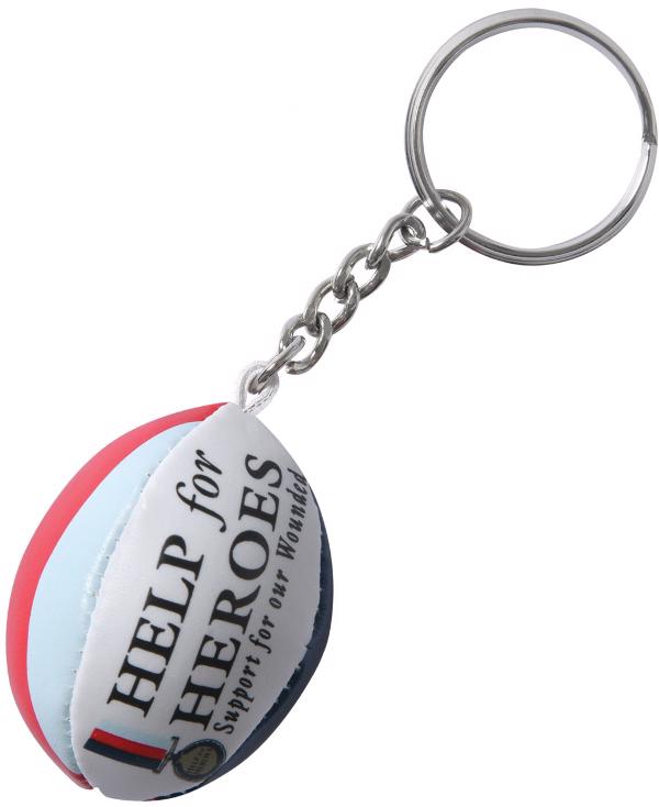 Gilbert Help For Heroes Rugby Ball Keyring