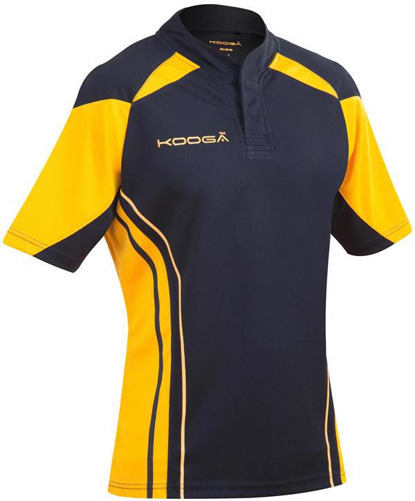 Various Sizes Gold Kooga Men's Rugby Try Panel Match Training T-Shirt New 