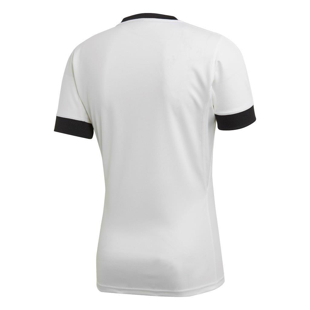 adidas 3 Stripe Fitted Rugby Jersey WHITE/BLACK - RUGBY CLOTHING