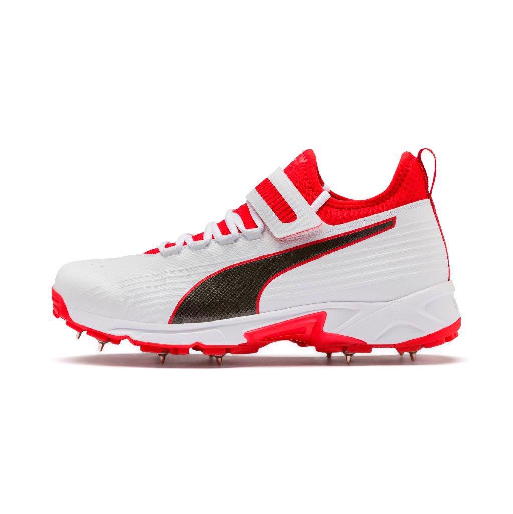 Puma Cricket 191 Bowling Boot WHITE/RED - CLEARANCE CRICKET SHOES