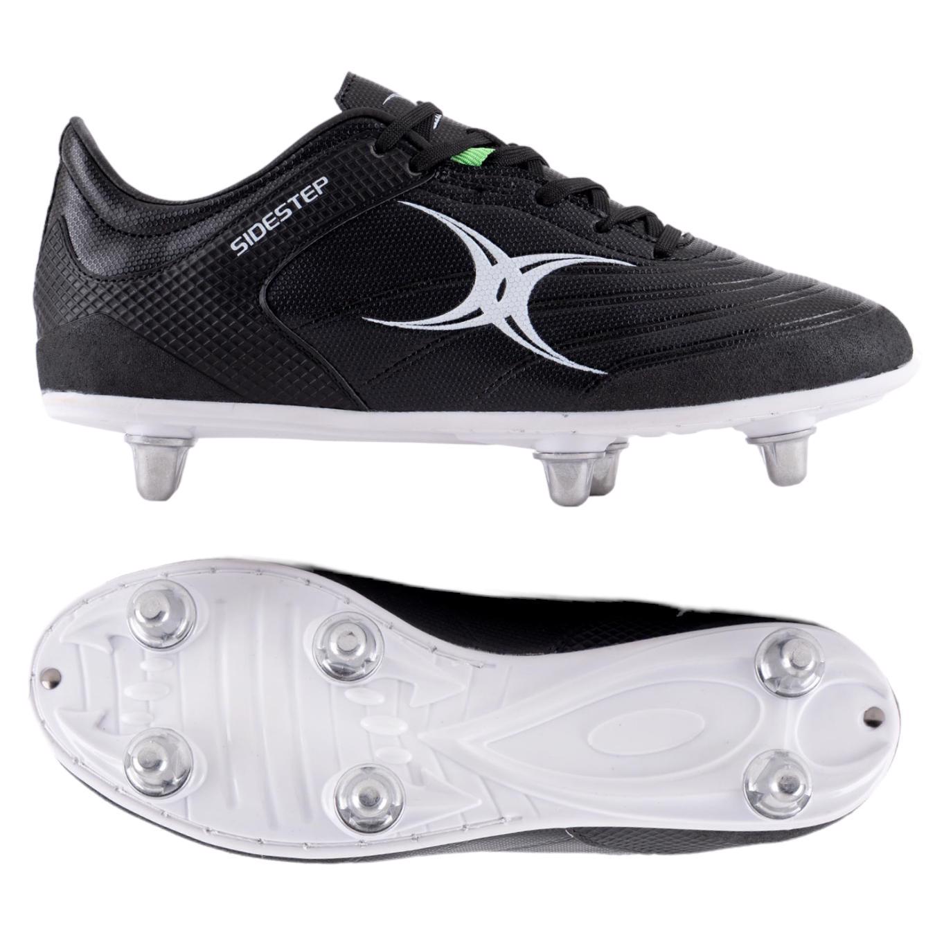 Gilbert Sidestep X15 LO 6S Rugby Boots BLACK, JUNIOR