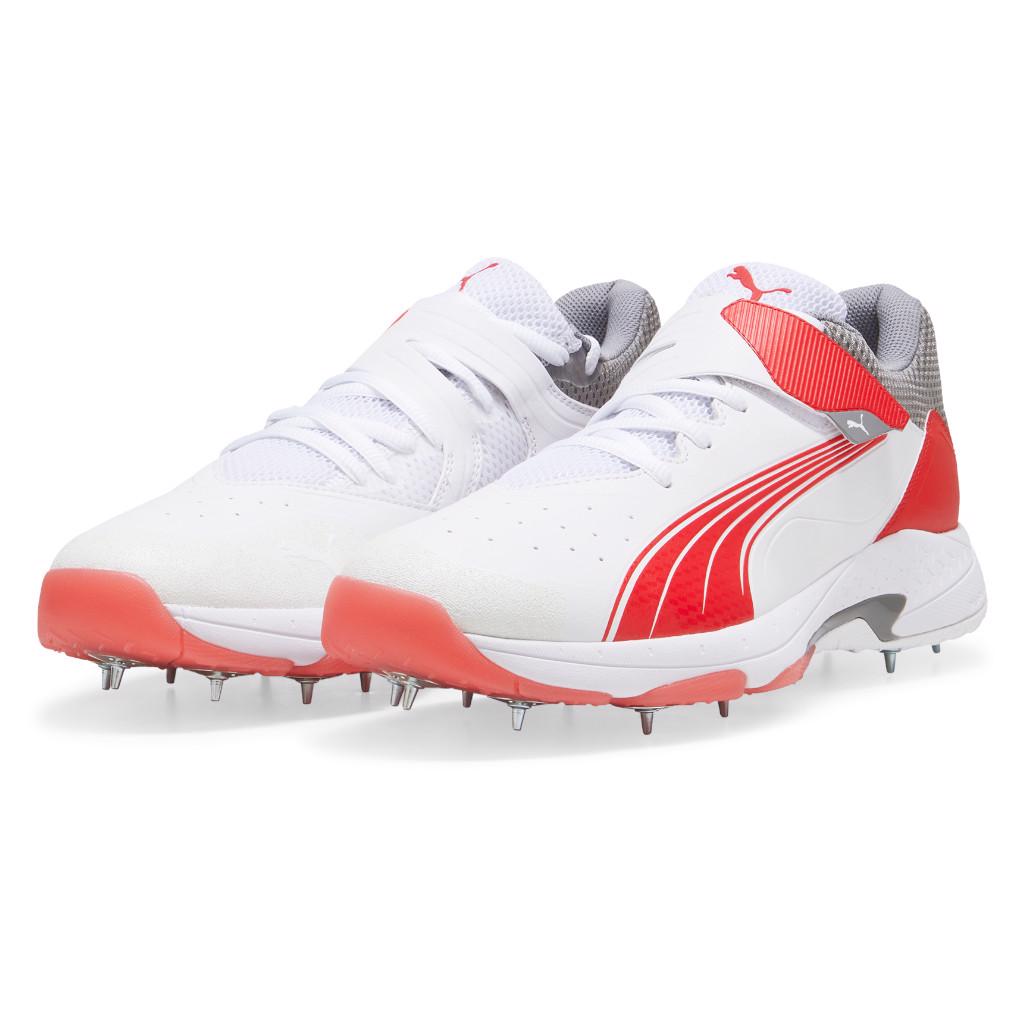 Puma Bowling 24.1 Cricket Shoes WHITE/RED