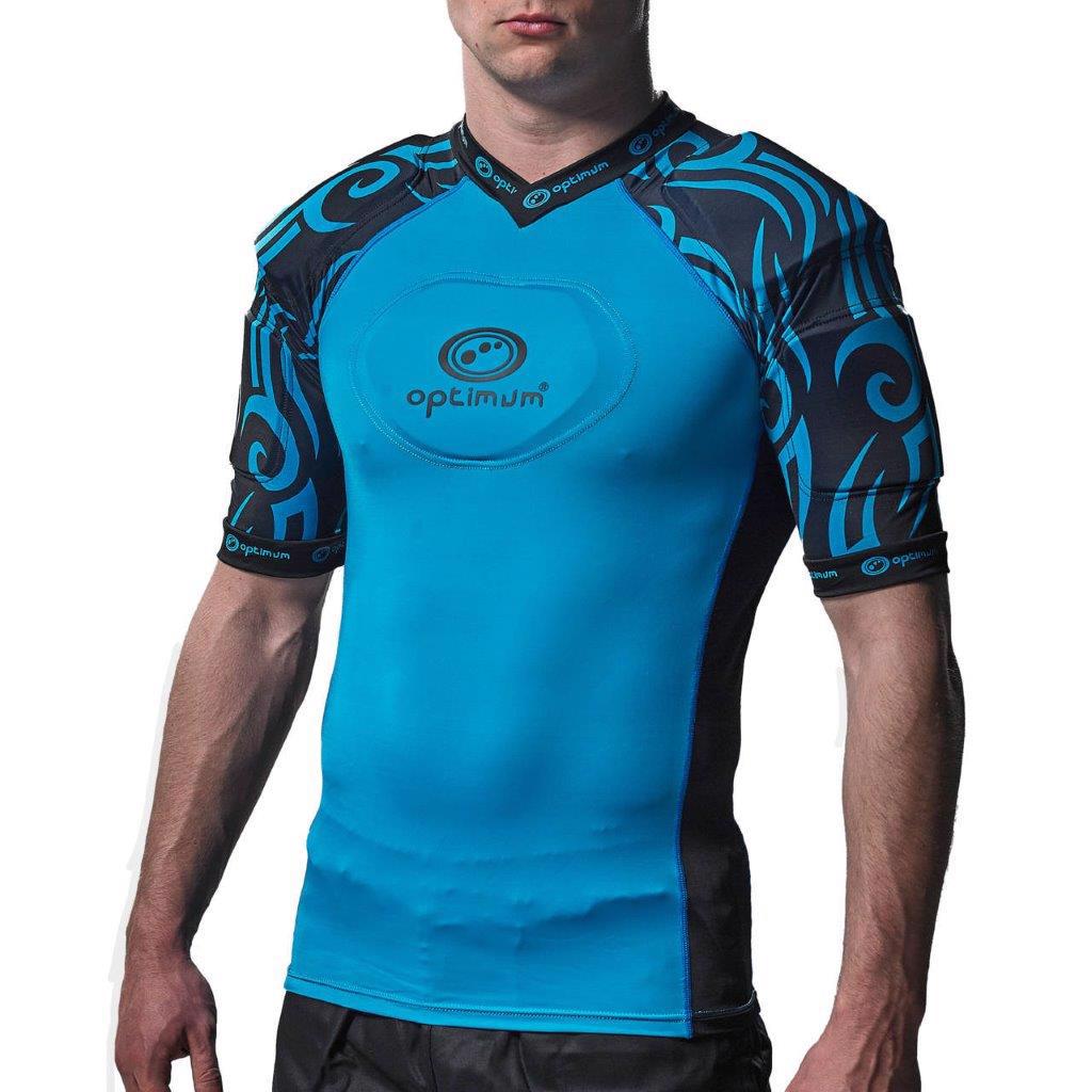 Optimum Razor Rugby Body Armour CYAN/BLACK - RUGBY BODY PROTECTION