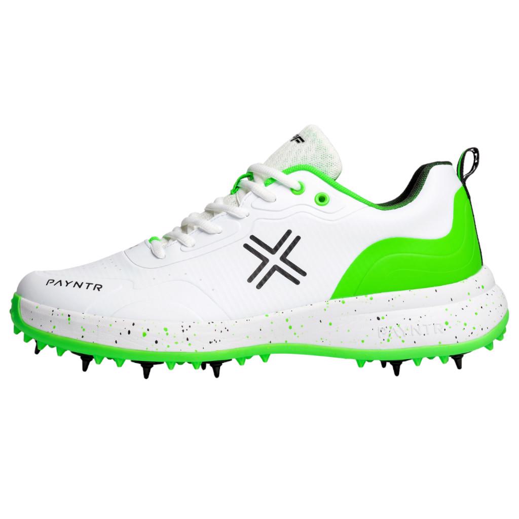 Payntr XPF-AR All Rounder Spike Cricket Shoe WHITE/GREEN