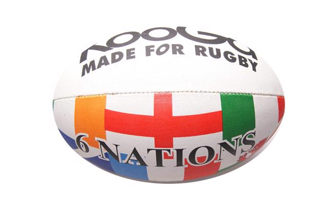 KooGa 6 Nation Flag Rugby Ball