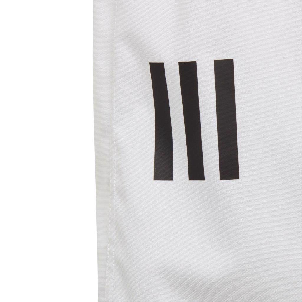 adidas 3 Stripe Rugby Shorts JUNIOR WHITE/BLACK - RUGBY CLOTHING