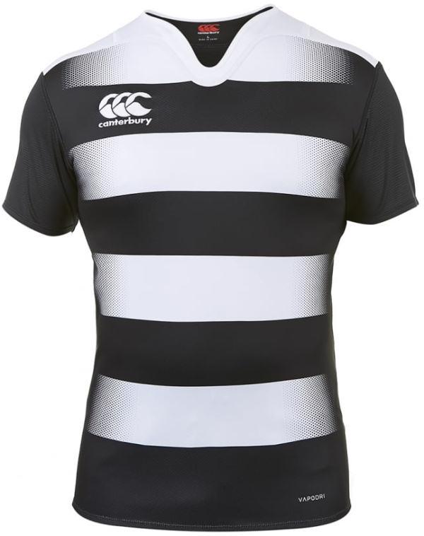Canterbury Vapodri Challenge Hooped Rugby Jersey BLACK/WHITE