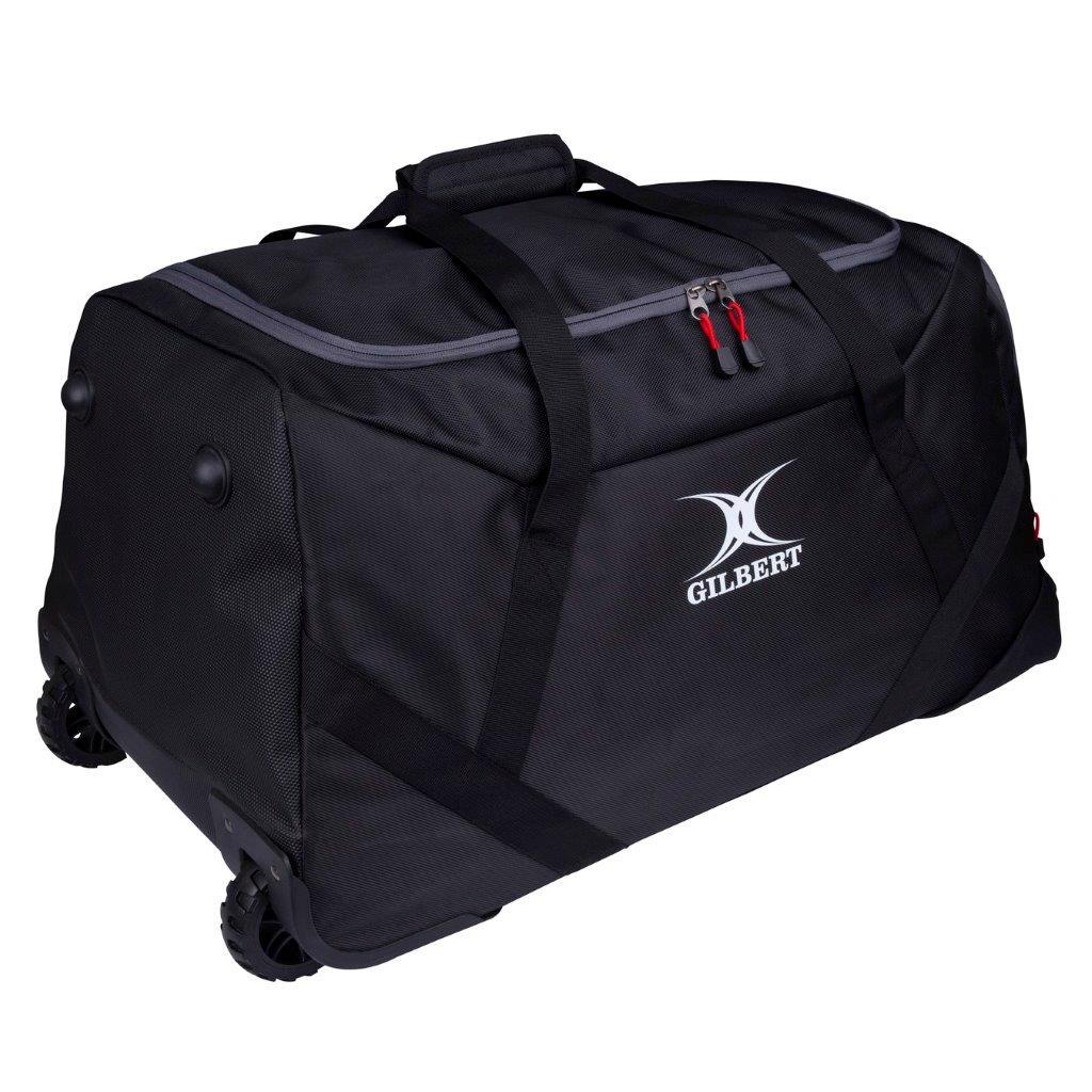 Gilbert Club Kit Bag V3 Wheeled BLACK - RUGBY BAGS