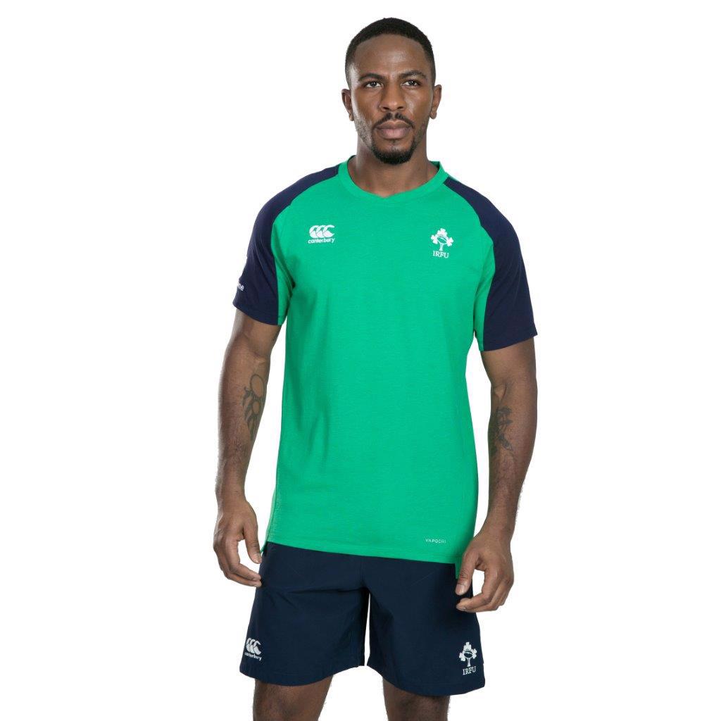 Canterbury Ireland Official 17/18 Mens Rugby Vapodri Cotton Training T-Shirt 