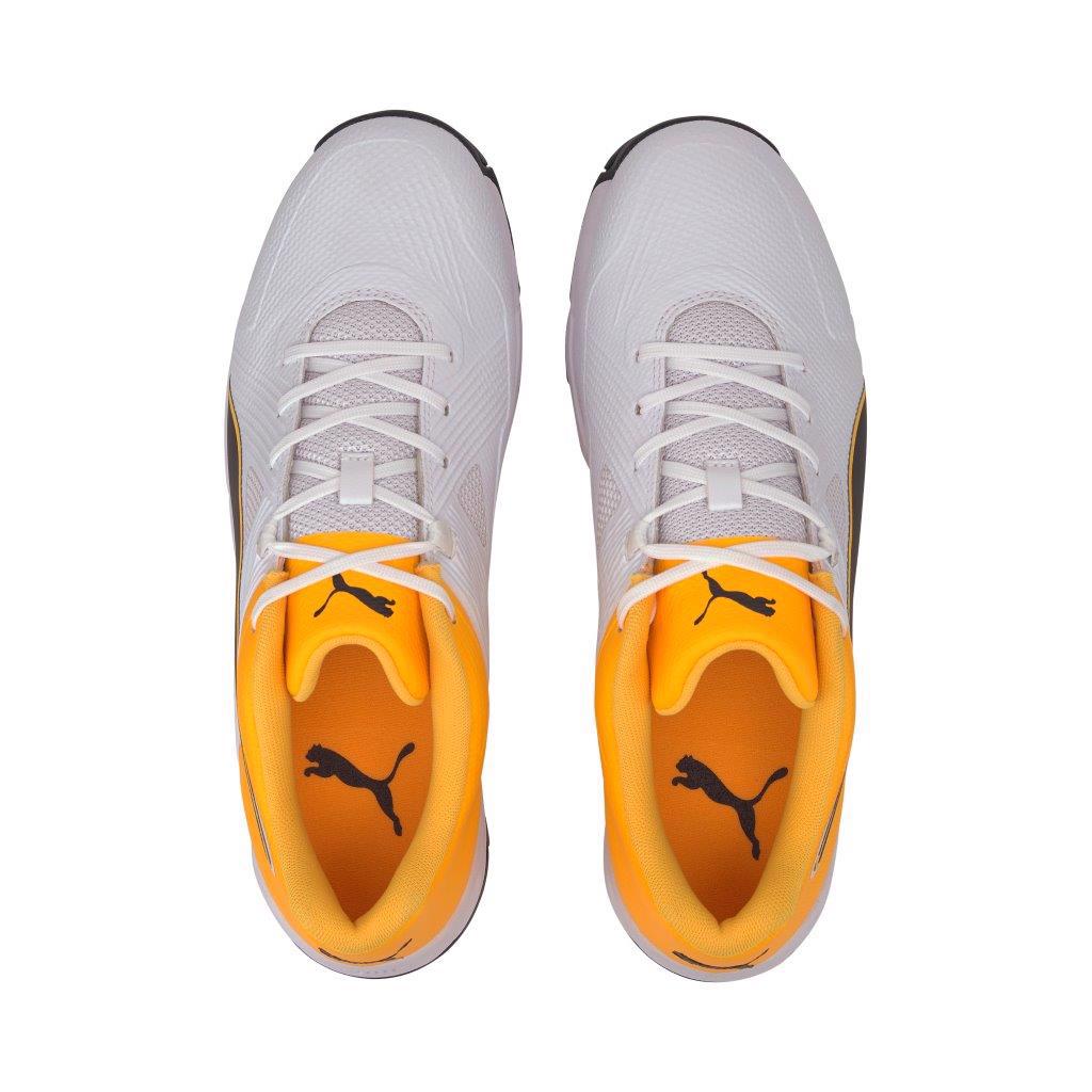 puma orange cricket shoes