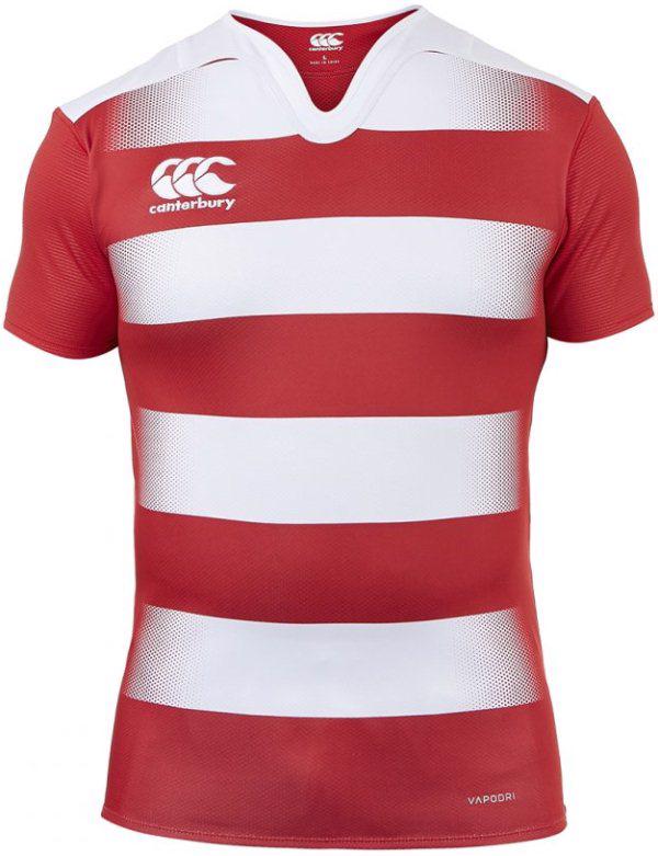 Canterbury Vapodri Challenge Hooped Rugby Jersey RED/WHITE
