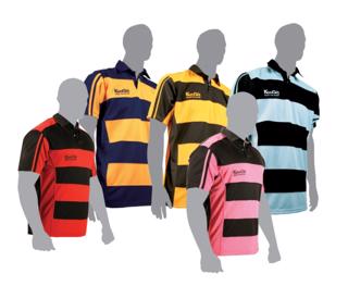 Kooga Pro Tech Tight Fit Match Phase II Rugby Shirts Royal Blue Black & White 