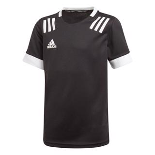 adidas 3 Stripe Rugby Jersey BLACK/WHITE 