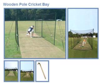 Single bay cricket net;12yd.wing x 9ft 