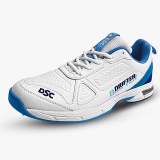 DSC Drifter Spike Cricket Shoes WHITE/BL 