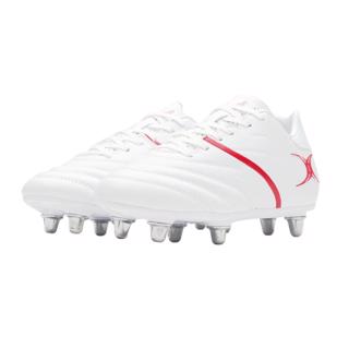 Gilbert SIDESTEP X20 Rugby Boots WHITE/R 