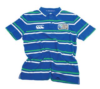 Canterbury RWC No8 Stripe Polo Shirt 