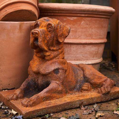 Cast Iron Watchful Dog Statue - 530mm High