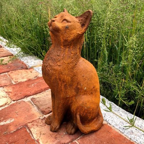 Cast Iron Curious Cat  Statue - 370mm High