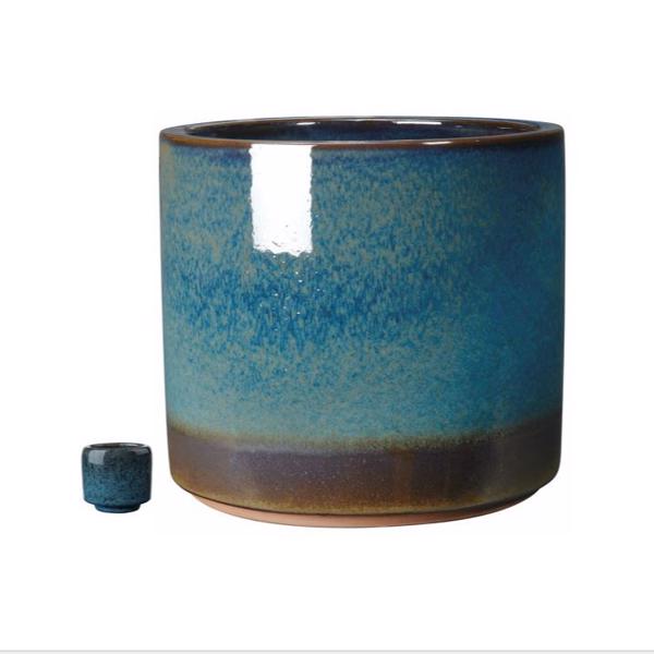 Glazed Ocean Pots Azure