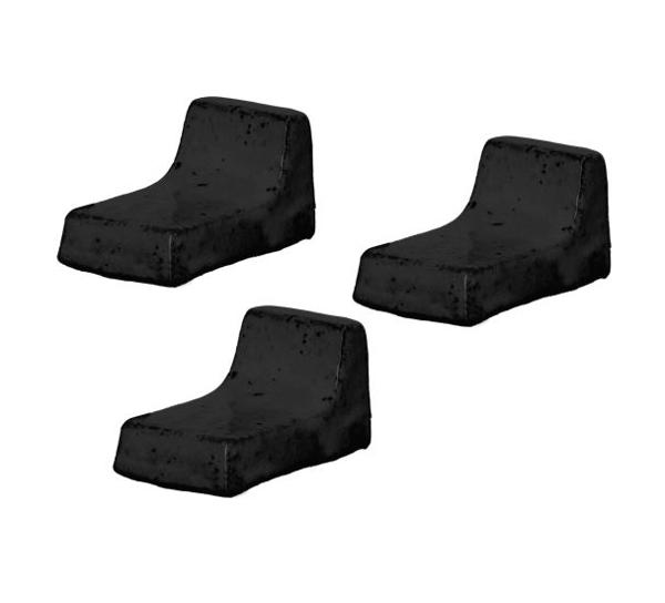 Haut Pot Feet Black Set of 3