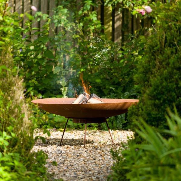 Corten Steel Curved Fire Pit