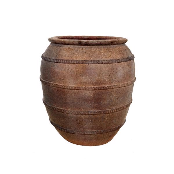 Old Ironstone - Old Urn Round Pot Planter - Brown - 700 Ø x 790 (H)mm