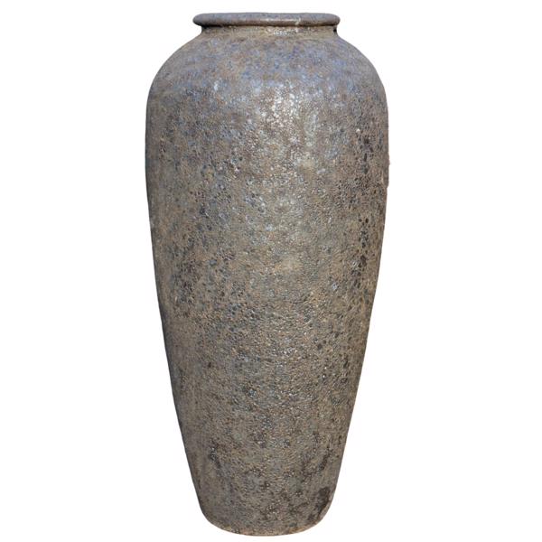 Glazed Ceramic Haiphong Jar - Black Atlantis - 730mm  Ø x 1600mm H