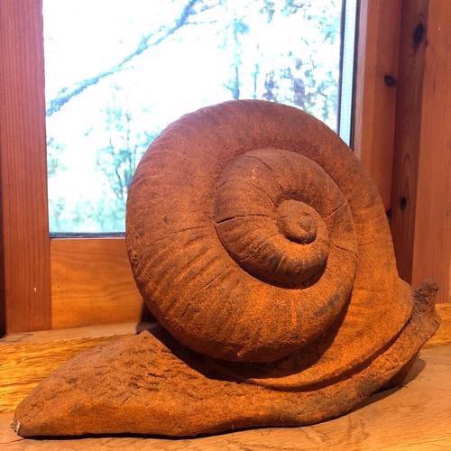 Cast Iron French Snail Statue